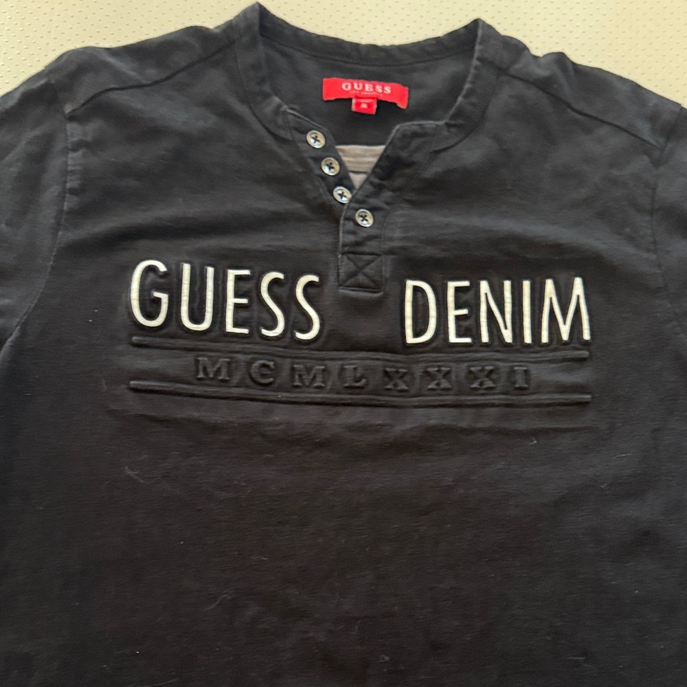 Guess Men's Black Long Sleeve Shirt